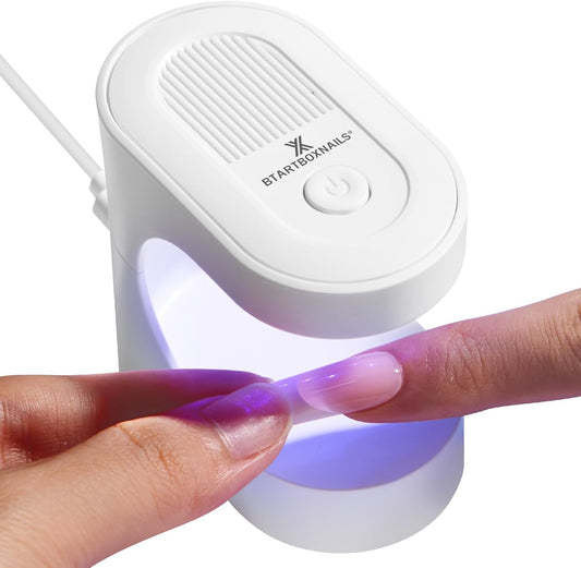 BTArtboxnails Handy Mini Nail Lamp - Fast Cure UV LED Nail Lamp for Gel Nails, 6W Nail Light with 2 Timer for All Gel Polish