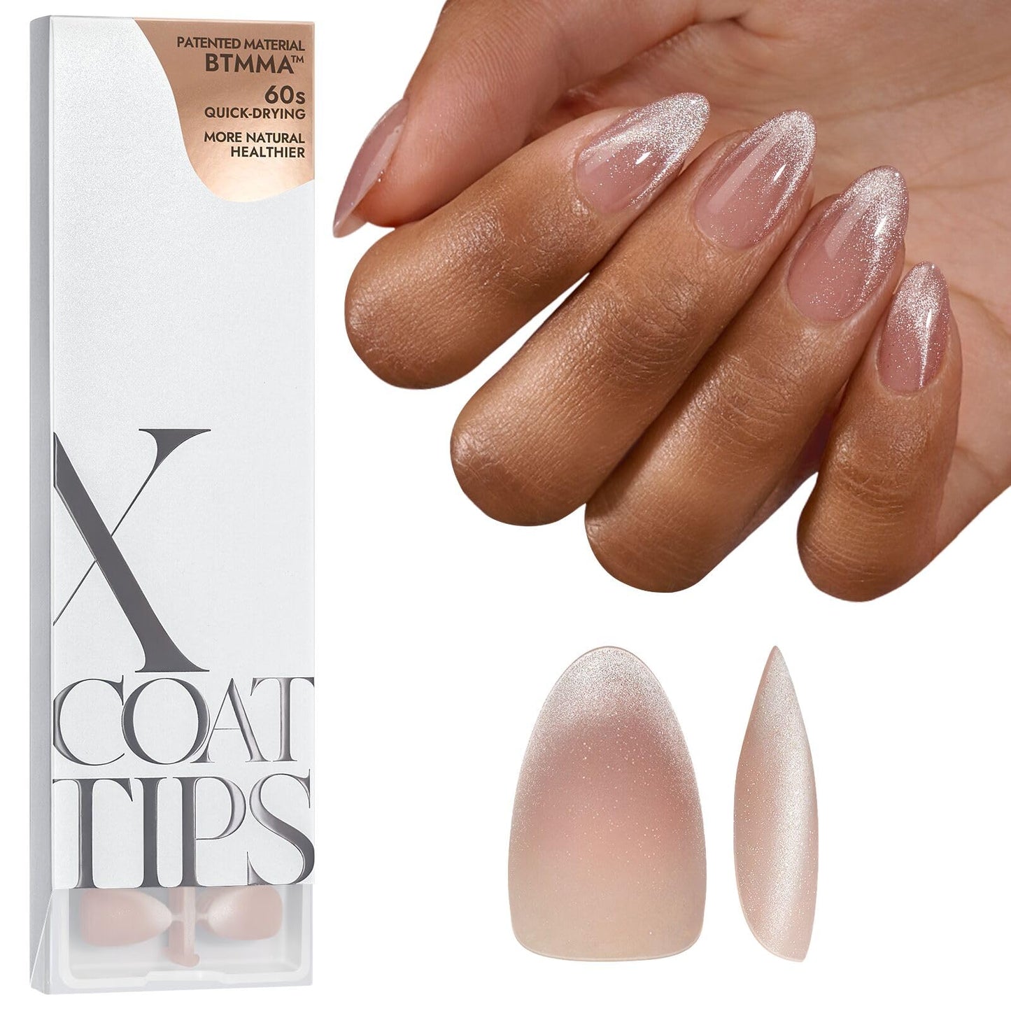 BTArtboxnails Nail Tips Builder Gel - Long Lasting 15ml Builder Gel with Portable Nail Lamp for French XCOATTIPS, 30+Days French Protection Duo Nail Extension Tool for Nail Art