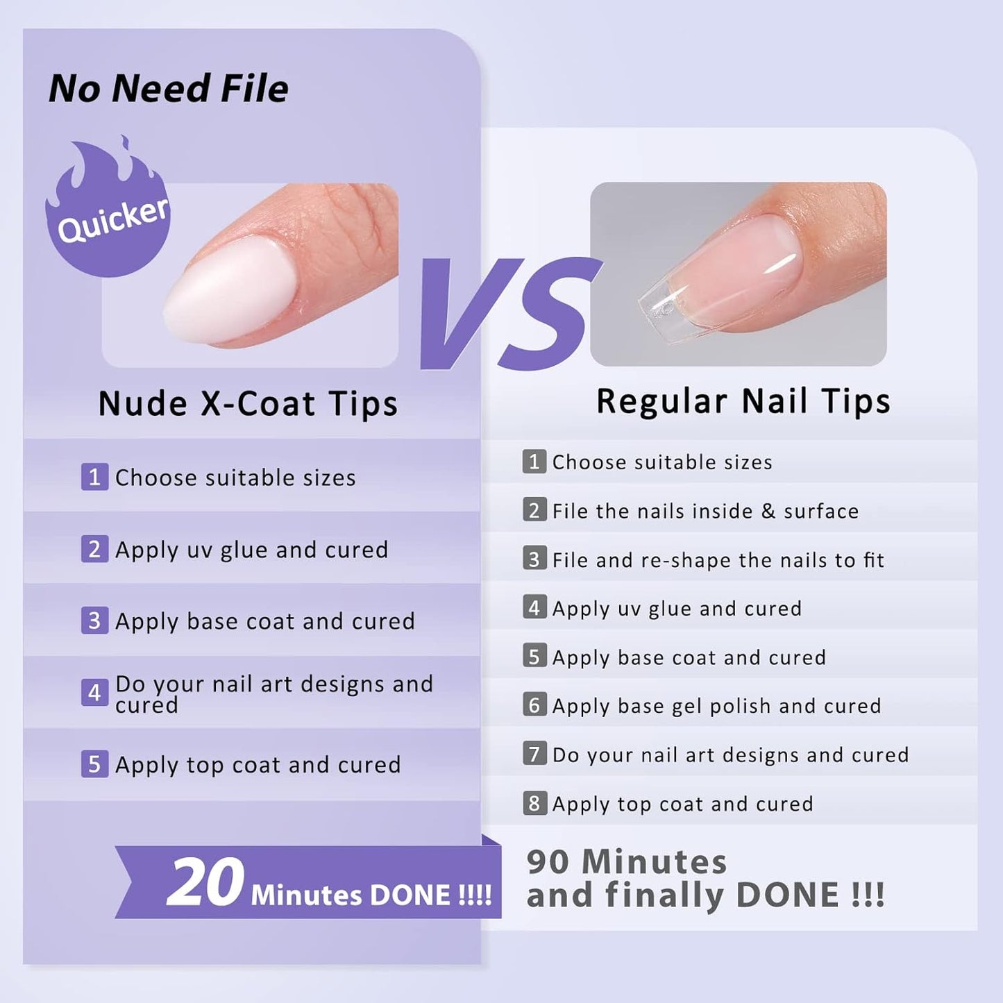 BTArtboxnails XS Short Almond Gel Nail Tips - Pre Colored Milky White Soft Gel Nail Tips, Milky White Press on Nails, Natural XCOATTIPS