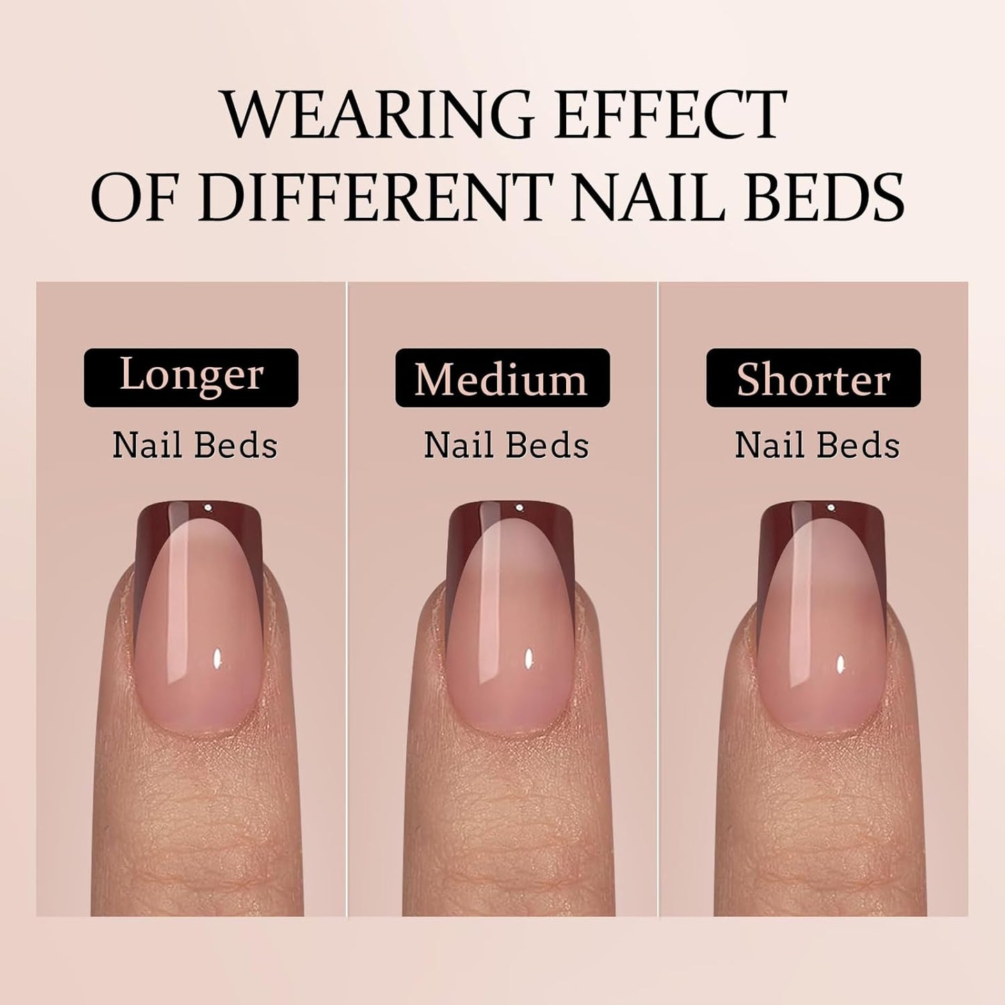 BTArtboxnails XCOATTIPS French Tip Press on Nails - Fall Fake Nail Short Square Nail Tips, Skin Tones Soft Gel Nails False Nail, Soak Off Acrylic Nails Extensions