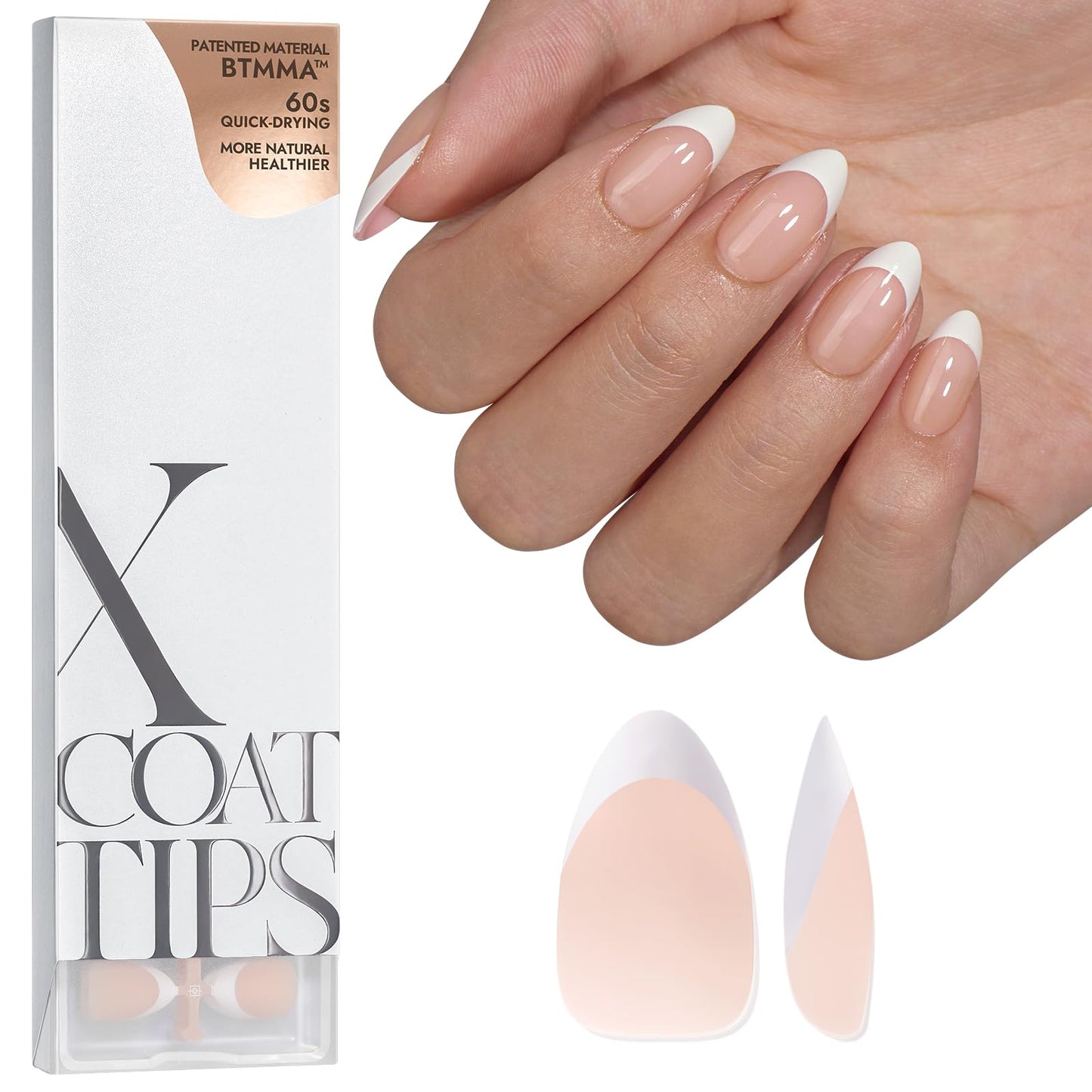 BTArtboxnails XCOATTIPS French Protecting DUO Builder Gel and Top Coat Set - Protect French Tips, No More Chipping