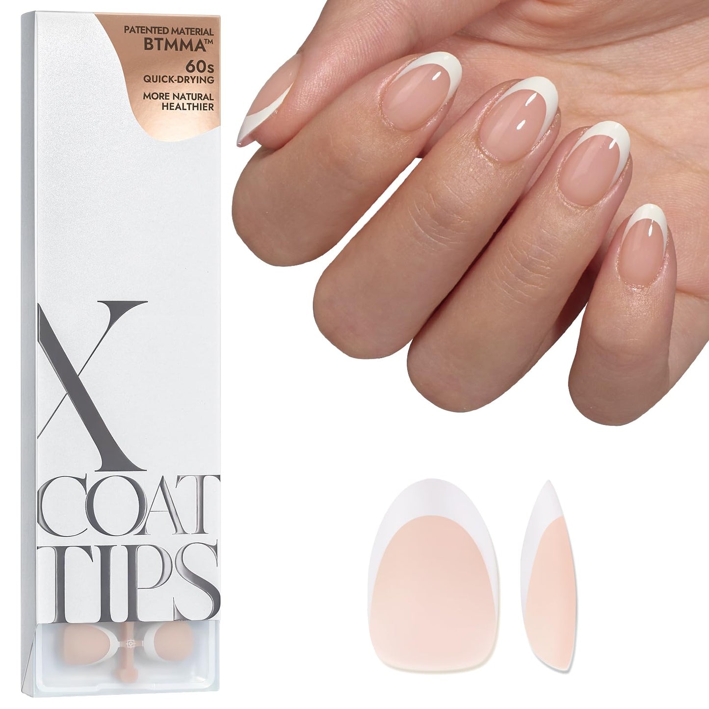 BTArtboxnails XCOATTIPS French Protecting DUO Builder Gel and Top Coat Set - Protect French Tips, No More Chipping